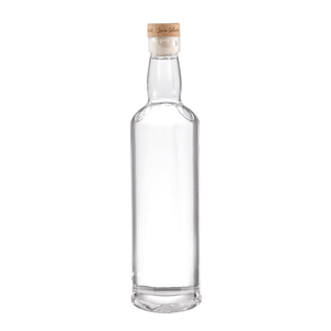 Petites bouteilles rondes en verre flint pour boissons alcoolisées et jus, avec logo personnalisé et boîte - Product Image 3