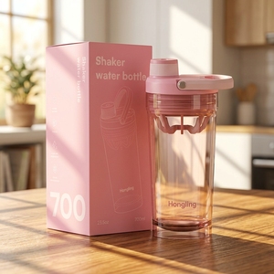 Botella Mezcladora Tritan Hong Ling Fashion para Gimnasio, Vasos para Proteína en Polvo, Botellas de Agua de Plástico para Suplementos Nutricionales - Product Image 1