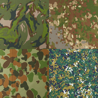 Échantillon Gratuit Tissu Camouflage TC TR CVC Ripstop 80-400gsm Imperméable Ignifuge Revêtement IRR Tissu Camo pour Uniforme