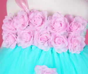 Bambine <span class=keywords><strong>sposa</strong></span> rosa fiore ragazza Tutu abito per bambini abiti per festa di compleanno 3D pizzo 2025 blu reale bambini di pasqua Chiffon - Product Image 4