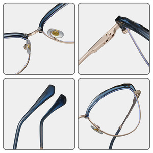 Monturas de Gafas TR90 Ojo de Gato con Protección de Luz Azul para Mujer, Ancho de Marco Mediano, Lentes AC - Product Image 5