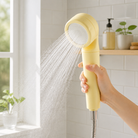 Douche à main haute pression économe en eau, type pluie, portable pour voyage, avec filtre en coton PP