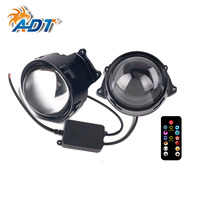 Feux antibrouillard LED dynamiques pour moto, 14 modes, yeux de démon, avec télécommande