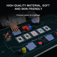 1,2m Pokertisch-Matte Casino-Pokermatte Texas Hold'em Pokertisch-Gummimatte mit Schultertasche