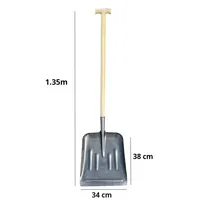 Pelle plate pour l'agriculture en acier au manganèse, outil de déneigement pour les fermes et le fumier, pioche carrée de style russe