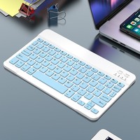 Keyboard Nirkabel, Keyboard Ultra Tipis Isi Ulang yang Senyap untuk iPad Tablet Laptop Ponsel Universal 10 Inci