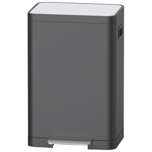 爪哇品牌月牙系列8加仑不锈钢垃圾桶气味过滤器30升开顶垃圾桶厨房压型垃圾桶 - Product Image 2