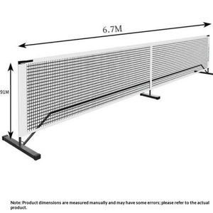 Support de raquettes de tennis portable, pliable, réglable en hauteur, pour intérieur et extérieur, avec filet standard et options multi-tailles - Product Image 4