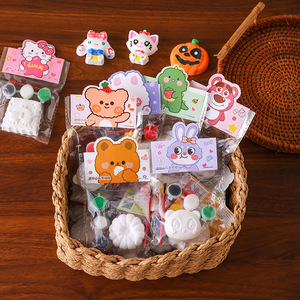 Kit de peinture de poupées en plâtre de dessins animés pour enfants, jouets créatifs à colorier soi-même, 4-14 ans - Product Image 3