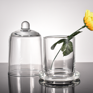 Stoples lilin kaca 200ml dekorasi dalam ruangan 300 ml stoples bel kaca kubah kaca dengan tutup bel kaca besar - Product Image 6