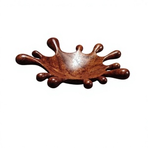 Handmade Wooden Tabletop <b>Bowl</b> Contemporary Design Natural Finish Artisan Crafted Decorative Serving <b>Bowl</b> Home Kitchen - Product Image 4