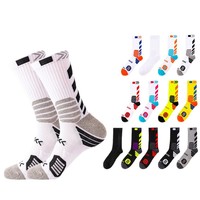 Chaussettes de basketball unisexes transfrontalières, épaisses, de style européen et américain, qualité export, pour l'entraînement d'élite, avec dos en tissu éponge