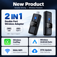 Nouveauté : Adaptateur sans fil CarPlay Android Auto rapide et stable 2 en 1, dongle CarPlay pour voitures, OEM ODM, approvisionnement en gros