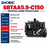 Harga Pabrik Mesin Diesel Seri SCDC DCEC Cum 6B 6BT 6BTA5.9 6BTAA5.9 6BTAA5.9-C150 untuk Mesin Konstruksi Loader
