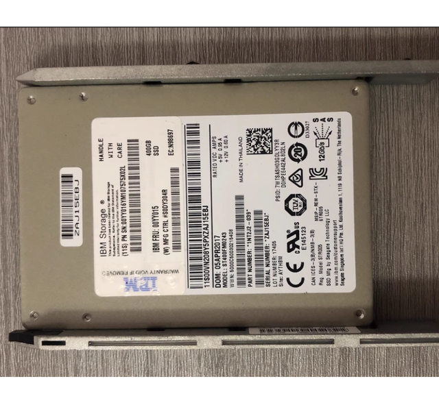 Original Genuine 00Y015/00Y016 400GB SAS Hard Drive Enterprise Grade Disk Body with Original Bracket