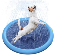 Piscine gonflable pliable en PVC pour extérieur, tapis de pulvérisation d'eau pour chiens et enfants, jouets de bain et de toilettage pour chiens - Vente chaude