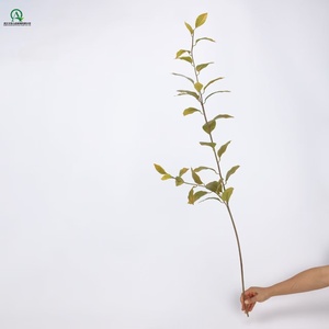 Feuilles de Laurier Artificielles à Longues Tiges, Branches Vertes Suspendues pour <span class=keywords><strong>D</strong></span>écoration de Maison, Noël, Mariage, Table, Vase - Product Image 4