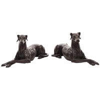Sculpture de chien Doberman Pinscher en bronze, sculpture de jardin en laiton de qualité professionnelle pour parc extérieur