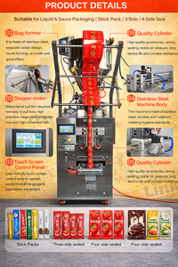 Machine d'emballage plastique à commande PLC pour l'emballage de sauces ketchup et ranch en grande quantité - Product Image 2