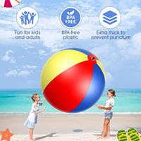 Ballon de plage géant gonflable en PVC - Couleur et logo personnalisables - Jouet aquatique surdimensionné pour adultes pour piscine et plage
