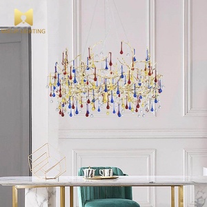 Lampadario Americano Creativo in Rame Massiccio con Nappine, Decorazione Artistica LED, Lampadario Post-Moderno di Lusso per Soggiorno e Sala da Pranzo - Product Image 4