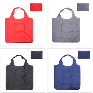 Bolso de mano plegable RPET de nailon reutilizable ecológico personalizado, bolso de compras portátil con patrón de letras para uso en supermercado - Product Image 1