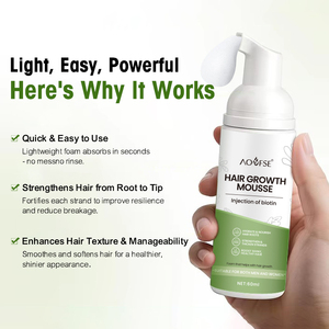Mousse para el Crecimiento del Cabello al por Mayor, Ingredientes Naturales y Orgánicos a Base de Plantas, Espuma para el Crecimiento del Cabello - Product Image 5
