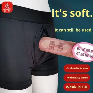 Jiuai男性ウェアラブル厚い長いシリコーンペニス袖ディルド下着大人カップルのためのエロセックスおもちゃ寧波 - Product Image 6