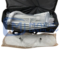 Support de bannière double face en tissu tendu avec cadre en aluminium et bases surdimensionnées pour toile de fond personnalisée 8x8