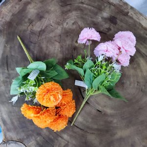 7 têtes de fleurs artificielles en soie oeillet <span class=keywords><strong>neuf</strong></span> couleurs pour le décor de table des occasions du nouvel an chinois - Product Image 6