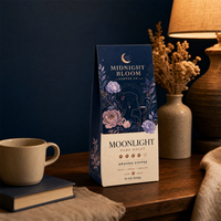 Sachets de café personnalisés imprimés en gros, thermoscellables, avec valve et fermeture éclair, en matériau composite PET+VMPET+PE, emballage alimentaire de qualité alimentaire pour