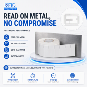 Autocollant RFID UHF anti-métal ISO 18000 6C, étiquette imprimable en mousse PET souple pour solutions de suivi des stocks et des actifs informatiques - Product Image 1