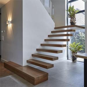 Hiện đại kiến trúc nổi cầu thang gỗ cho mở-kế hoạch nhà nhúng LED Strip vật liệu bền cho biệt thự - Product Image 6