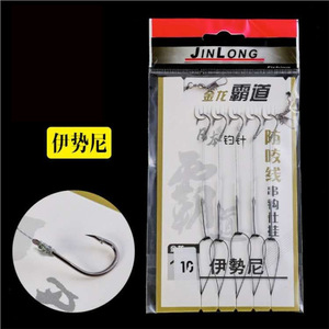 Hameçons de pêche Jinlong Maru Shi taille 6 anti-emmêlement pour la pêche à la carpe en fond, utilisation en rivière, hameçons à ligne type Ise Ni - Product Image 4