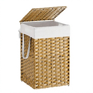 Handmade <b>Foldable</b> Eco-Friendly Multifunction Storage <b>Baskets</b> with Handles Size M-Natural Wicker for Laundry Picnic Organization - Product Image 1
