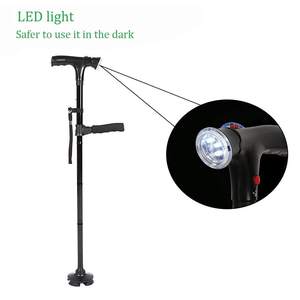 Bastón plegable <span class=keywords><strong>para</strong></span> caminar <span class=keywords><strong>para</strong></span> personas mayores, bastón ligero con luz y alarma de SOS, nuevo - Product Image 3