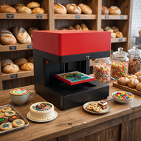 Machine d'impression d'images sur mousse à café multi-tasses, imprimante alimentaire 6 couleurs à encre comestible pour gâteaux et macarons, kit d'encre 100 ml