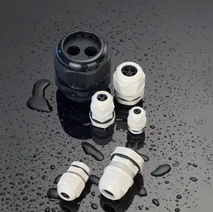 Factory Price Cable Glands M12 M20 M25 Plastic Waterproof IP68 Cable Gland PG16 PG13.5 PG11 PVC Rubber Insert Nylon NPT 12 Size Gland Factory Sell