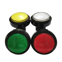 Accessoires pour console de jeu en plastique, bouton distributeur d'eau rond avec lumière, diamètre 46 mm, bord noir, interrupteur