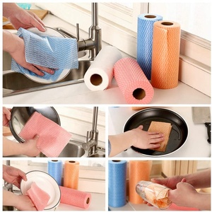 Lingettes en rouleau de nettoyage réutilisables, pièces, essuie-tout, non tissé, <span class=keywords><strong>pour</strong></span> le nettoyage de la vaisselle, de la cuisine, du sol ou de la voiture, usages multiples - Product Image 6