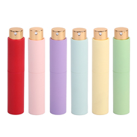 Mini flacon de parfum vaporisateur mat de 10 ml, rechargeable, en plastique, pour huiles essentielles, avec impression de logo personnalisée