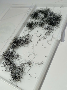 Extensiones de Pestañas NQ LASH Modelo 001 Hechas a Mano, Volumen 6D, 100 Abanicos Preformados, Pelo Sintético PBT Suelto, Natural y Suave, 12 Filas, Puntiagudas - Product Image 4