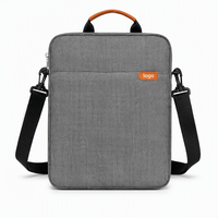 Tas Selempang Tablet Polyester, Tas Laptop Multi-Kantong Kasual Bisnis dengan Pegangan Tangan untuk Perjalanan & Perjalanan Bisnis