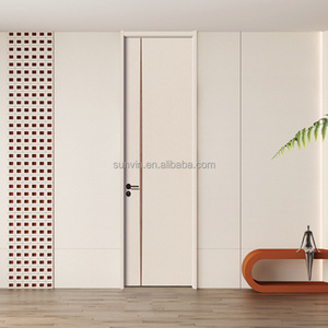 Construction Immobilier Chine Portes en bois Designs de chambre à coucher blancs Designs de portes invisibles en bois pour les maisons - Product Image 3