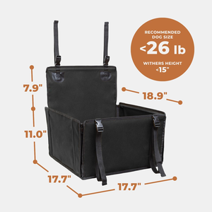 Asiento de coche para perros estable reforzado con 4 correas de sujeción Asiento de mascota robusto e impermeable para el asiento trasero del coche - Product Image 3