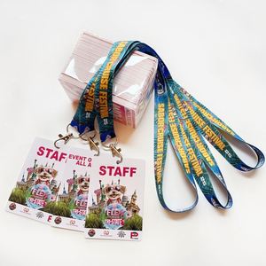Cordones de poliéster personalizados al por mayor con logo impreso, cordones para el cuello Airbus, soporte para tarjetas de identificación de trabajo, cordón hecho de poliéster - Product Image 1