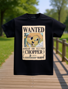 T-shirt promotionnel unisexe pour adulte à manches courtes et col rond Great Eastern Entertainment One Piece Chopper Wanted - Product Image 2