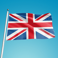 Drapeau Union Jack du Royaume-Uni, 3x5 pieds, en polyester 100D résistant aux intempéries, couleurs vives, pour célébrations en extérieur, logo personnalisé