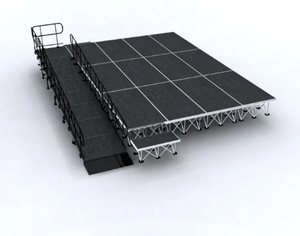 ESI Plataforma Elevadora de Aluminio con Altura Ajustable, Capacidad de Carga de 500kg, Diseño Modular Portátil para Eventos, 12 Pulgadas - Product Image 2