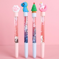 Stylo Gel Unisexe Créatif Licorne Lune Sable Mouvant Liquide de Qualité Supérieure, Style Coréen, 20cm, Pointe 0.5mm